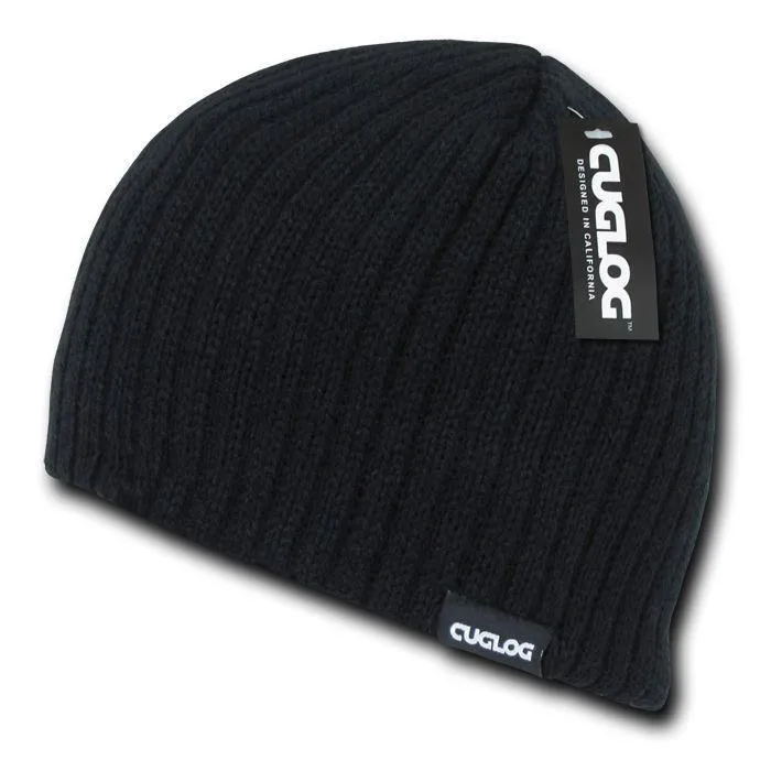 Cuglog Winter Double Lined Beanies Soft Feel Cable Knit Skull Caps Hats Unisex