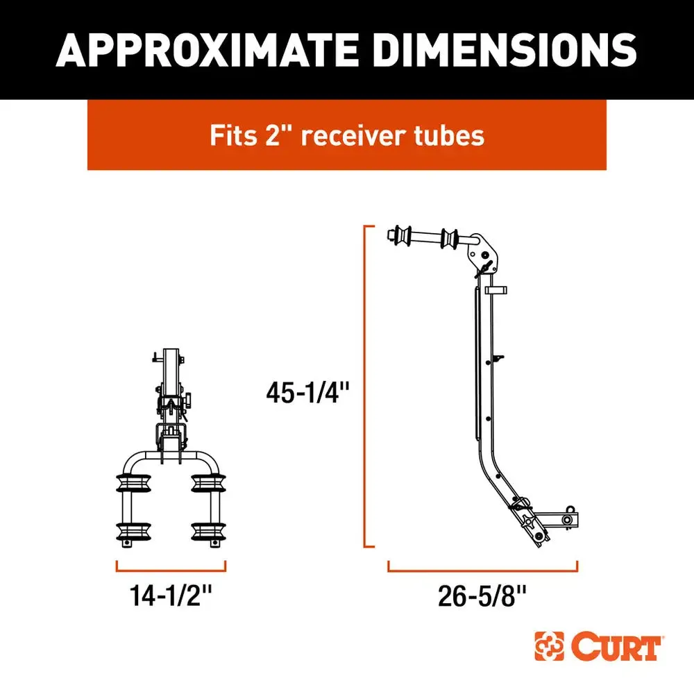 CURT ActiveLink SE Series Bike Rack - 2 Bikes Up to 90 lbs