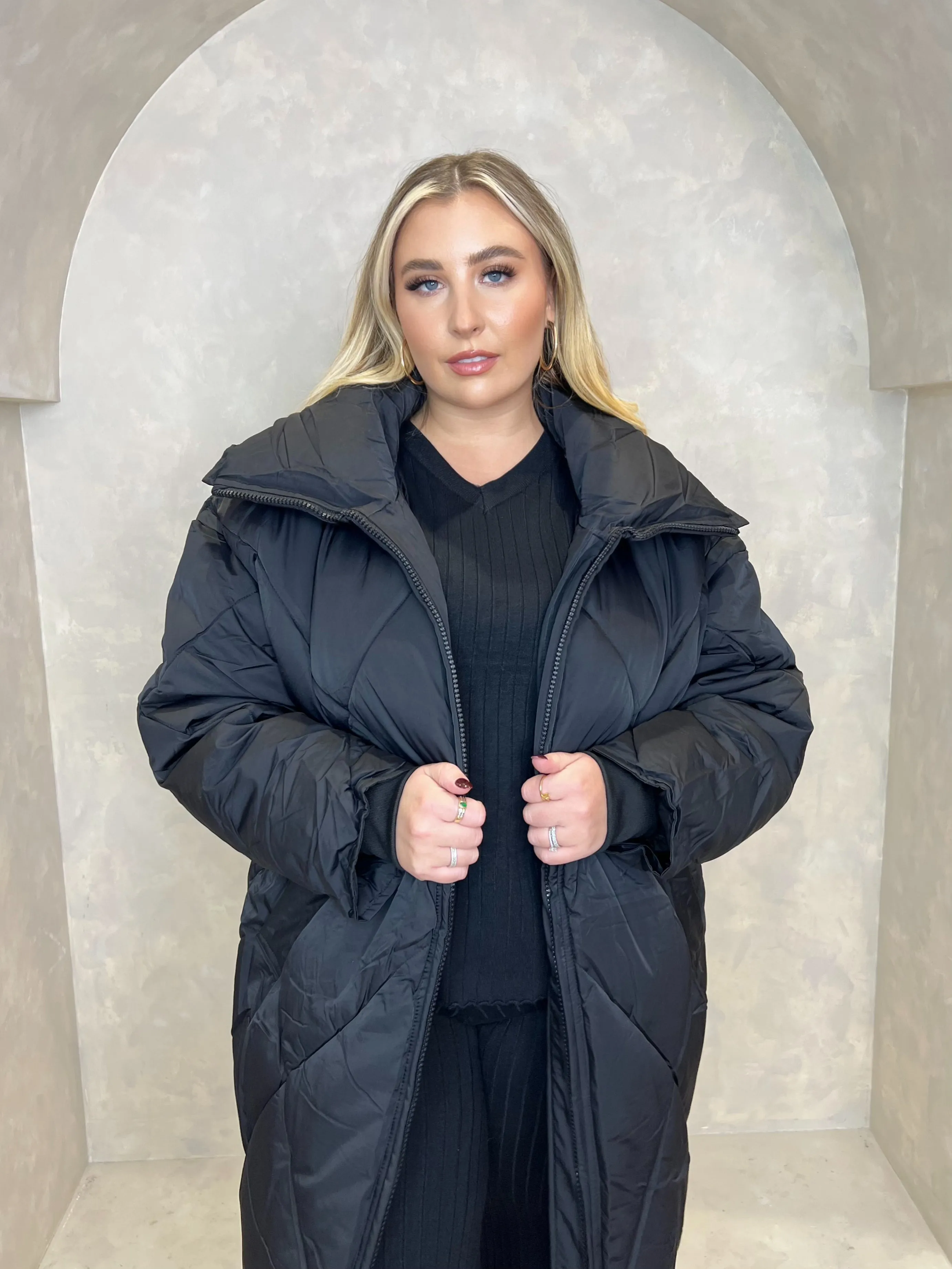 Curve Padded Oversize Coat