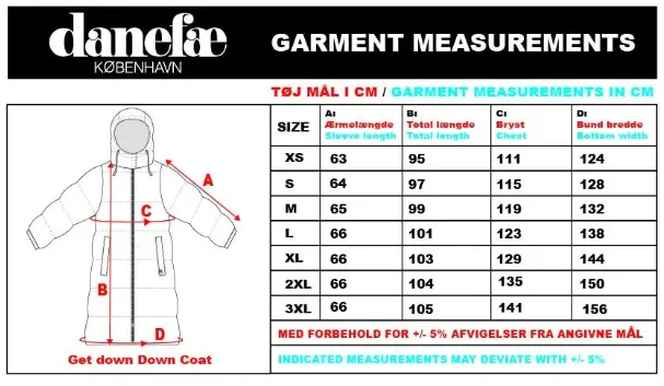 Danefae daneget down winter coat rust