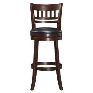 Dark Cherry 360 degree Solid Wood Swivel Pub Chair - 29"