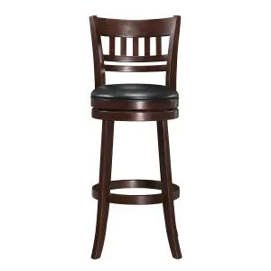 Dark Cherry 360 degree Solid Wood Swivel Pub Chair - 29"