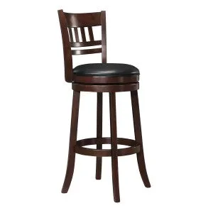 Dark Cherry 360 degree Solid Wood Swivel Pub Chair - 29"