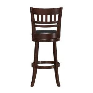 Dark Cherry 360 degree Solid Wood Swivel Pub Chair - 29"