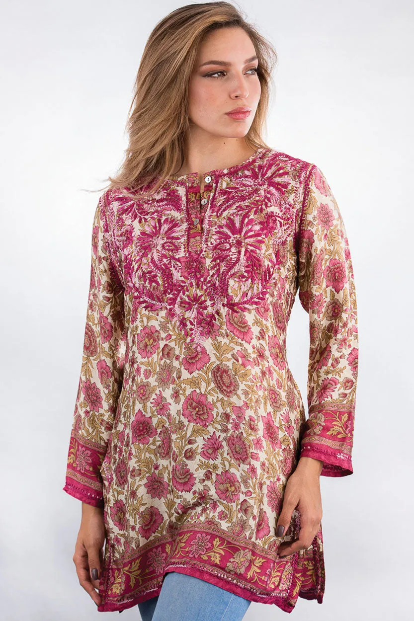 Deena Rose Silk Tunic Top