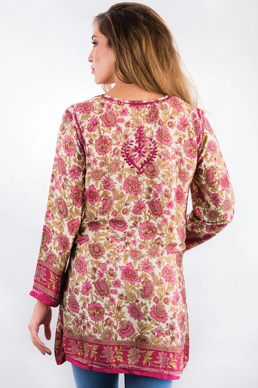 Deena Rose Silk Tunic Top