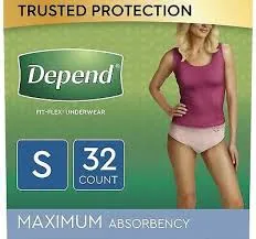 Depend Fit-Flex Incontinence Underwear for Women, Maximum Absorbency.