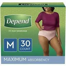 Depend Fit-Flex Incontinence Underwear for Women, Maximum Absorbency.