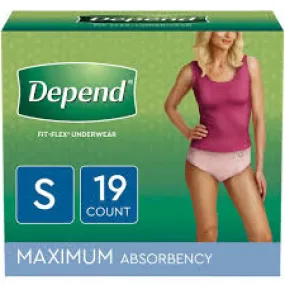 Depend Fit-Flex Incontinence Underwear for Women, Maximum Absorbency.