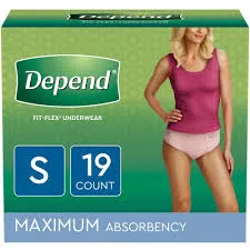 Depend Fit-Flex Incontinence Underwear for Women, Maximum Absorbency.