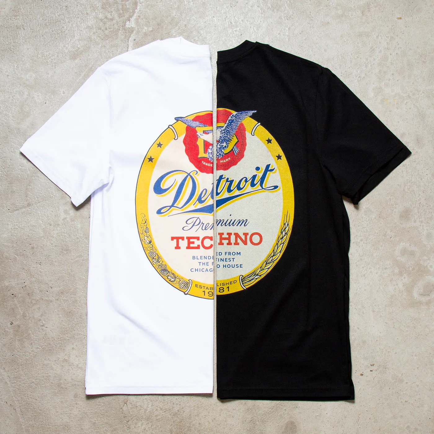 Detroit Premium Techno Front Print - Tshirt - White