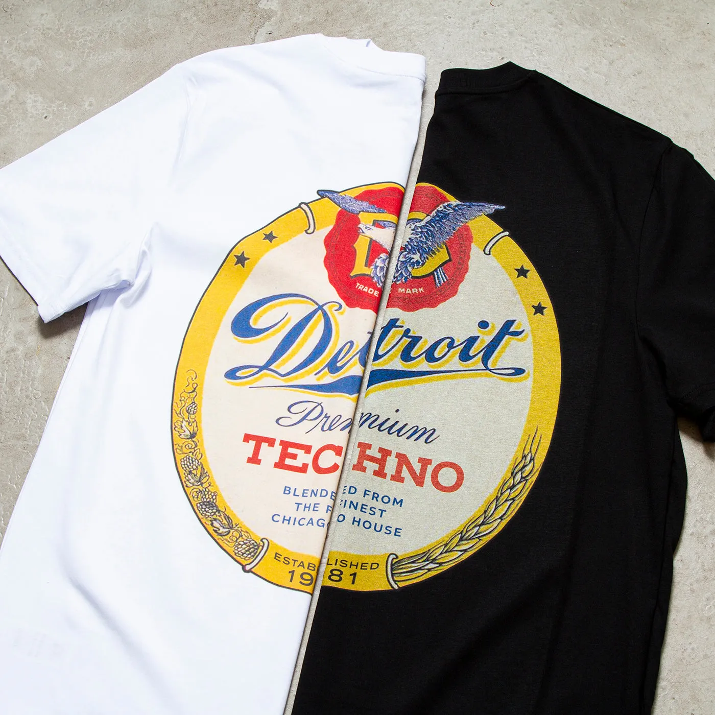 Detroit Premium Techno Front Print - Tshirt - White