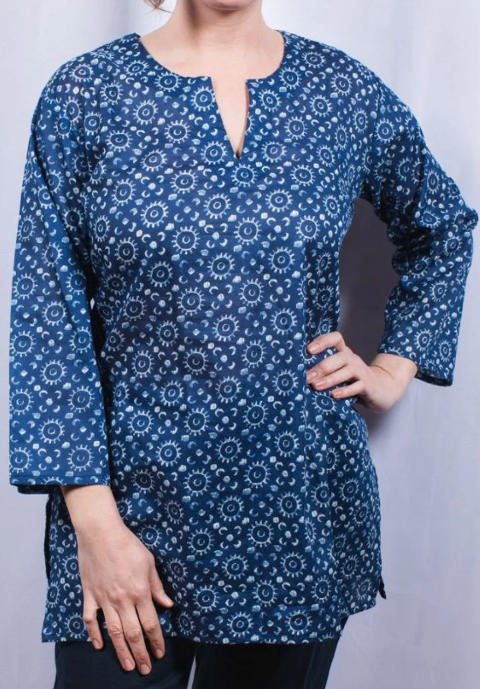 Dolma Cotton Tunic Sunny Navy