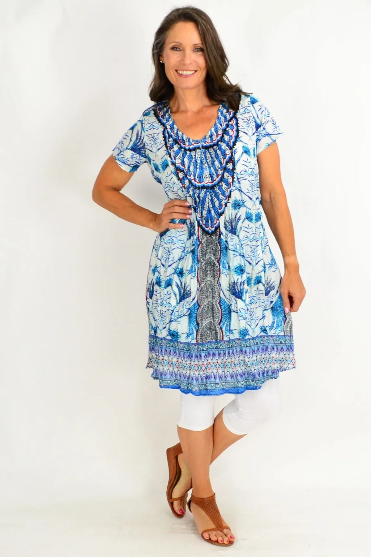 Dream Catcher Blue Tunic Top