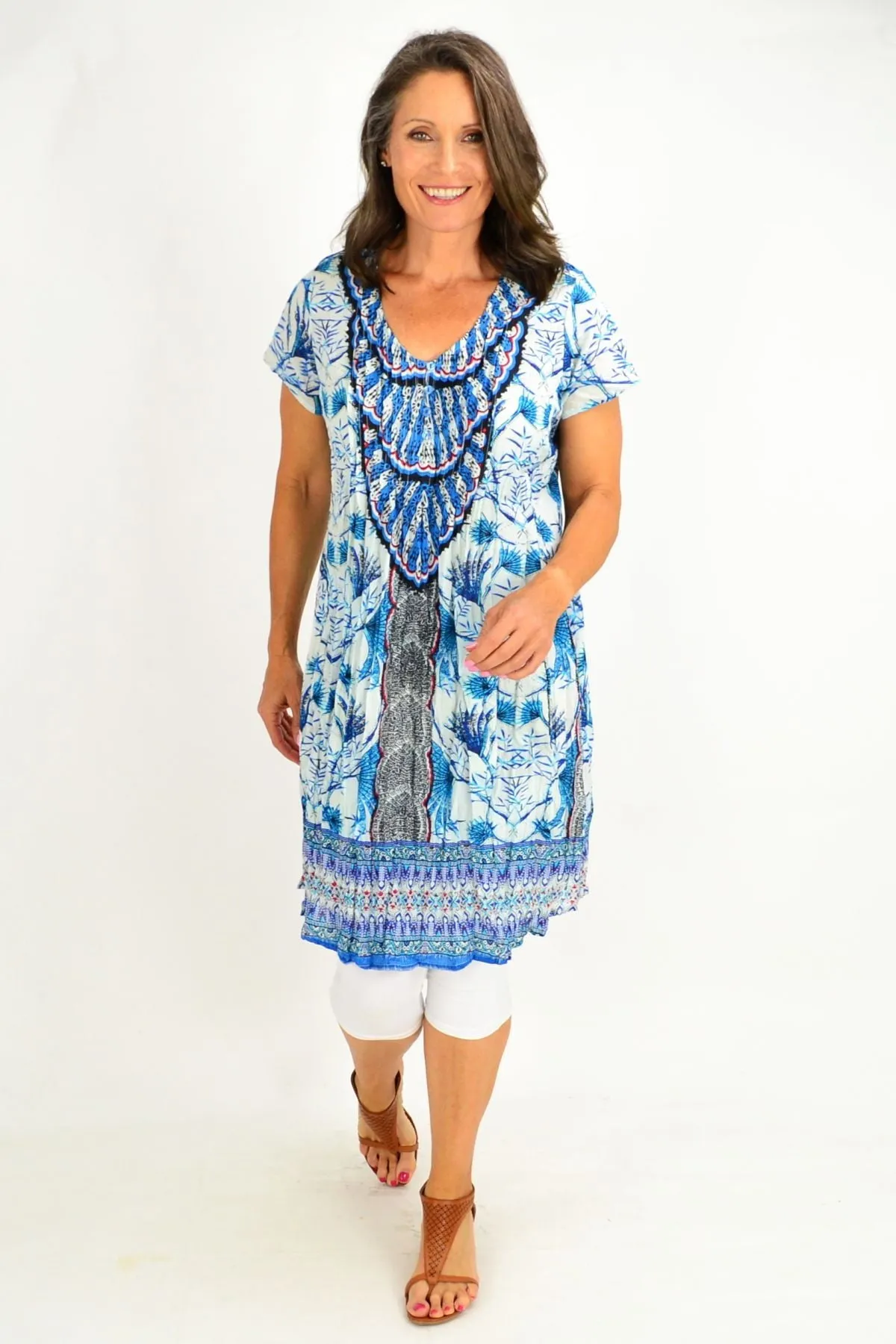 Dream Catcher Blue Tunic Top