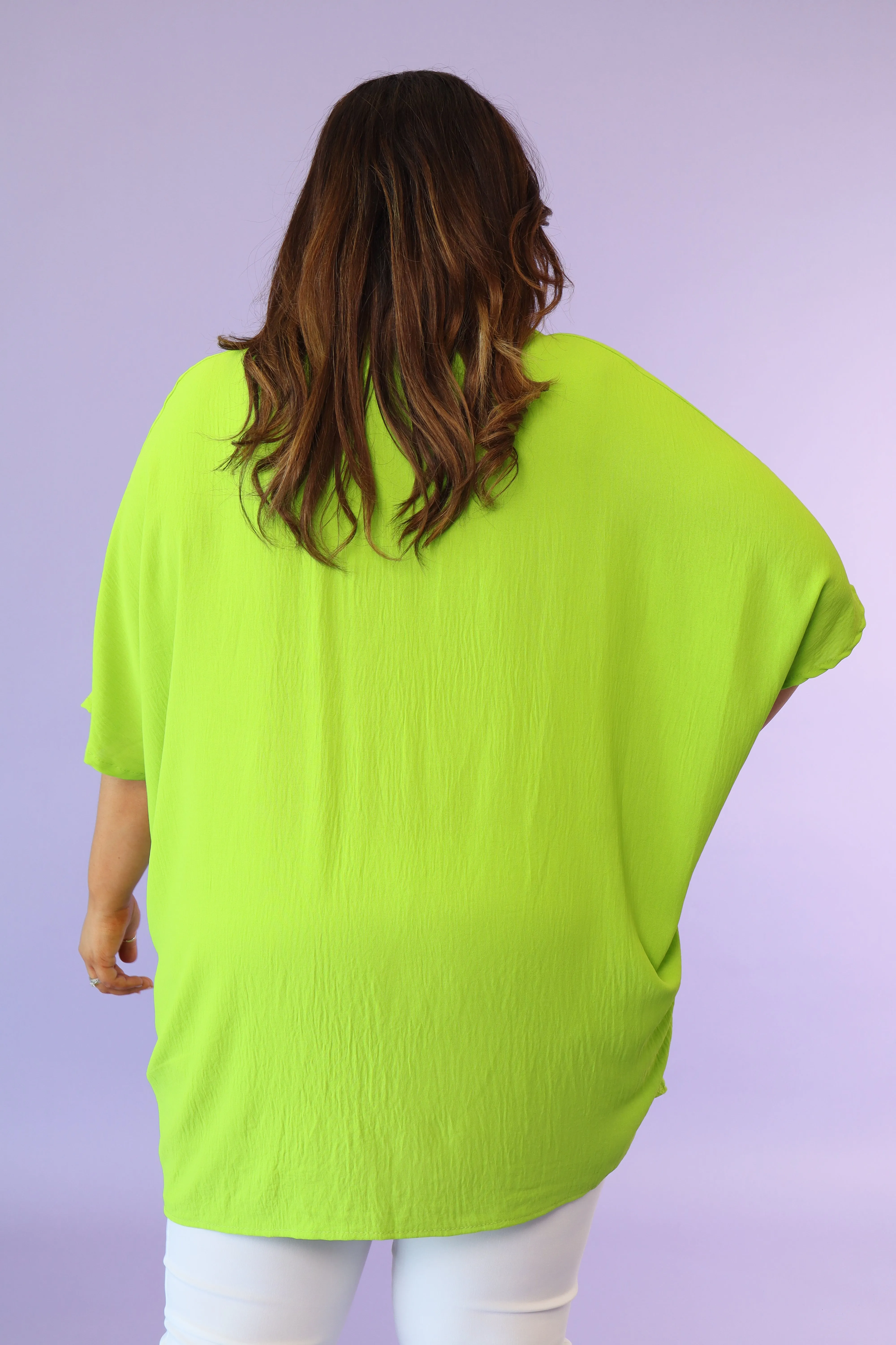 Elena Oversized Tunic in Lime