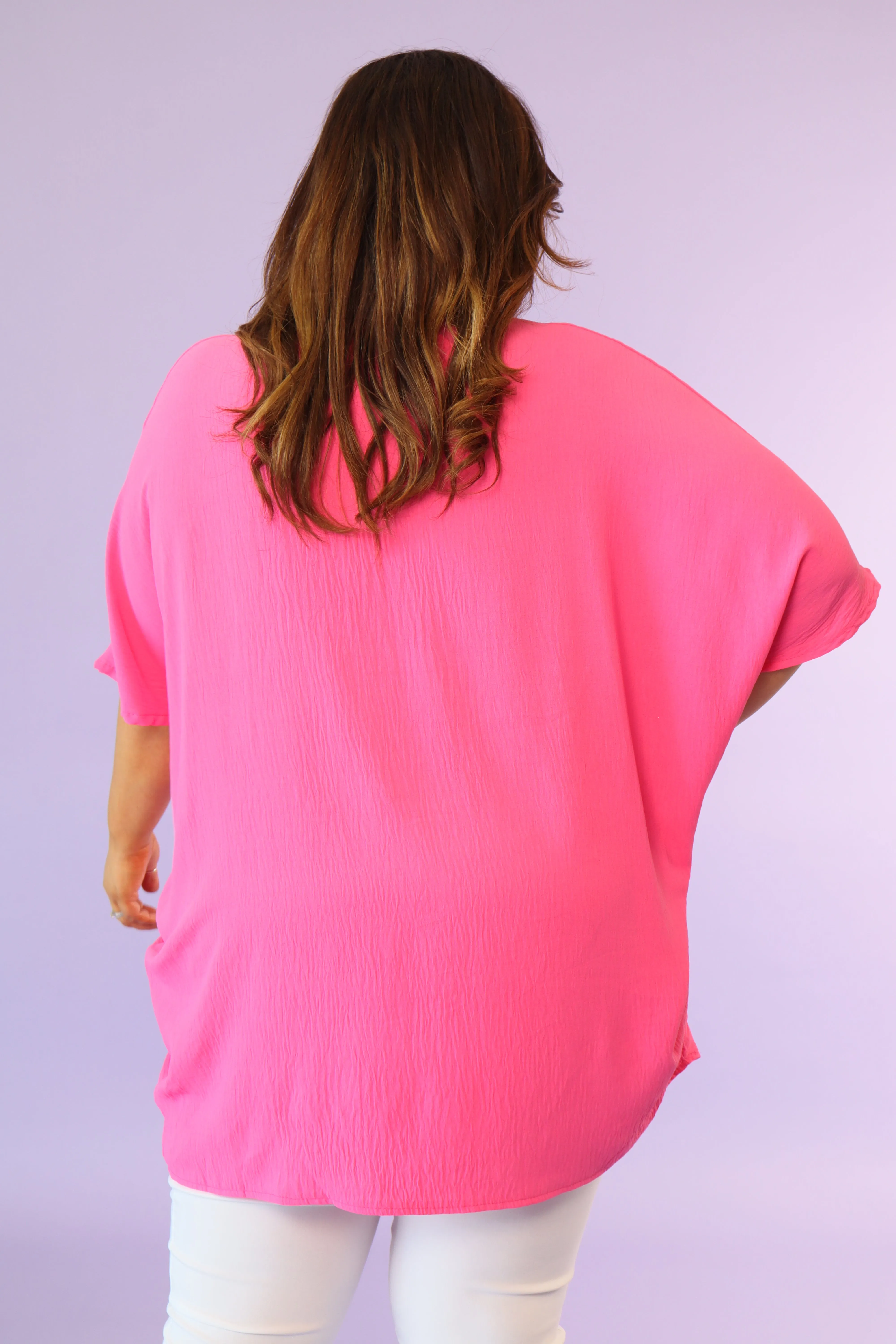 Elena Oversized Tunic in Pink