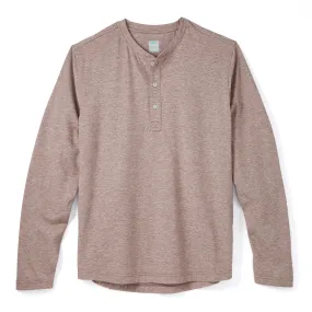 Everyday Henley Long Sleeve in Heather Clay