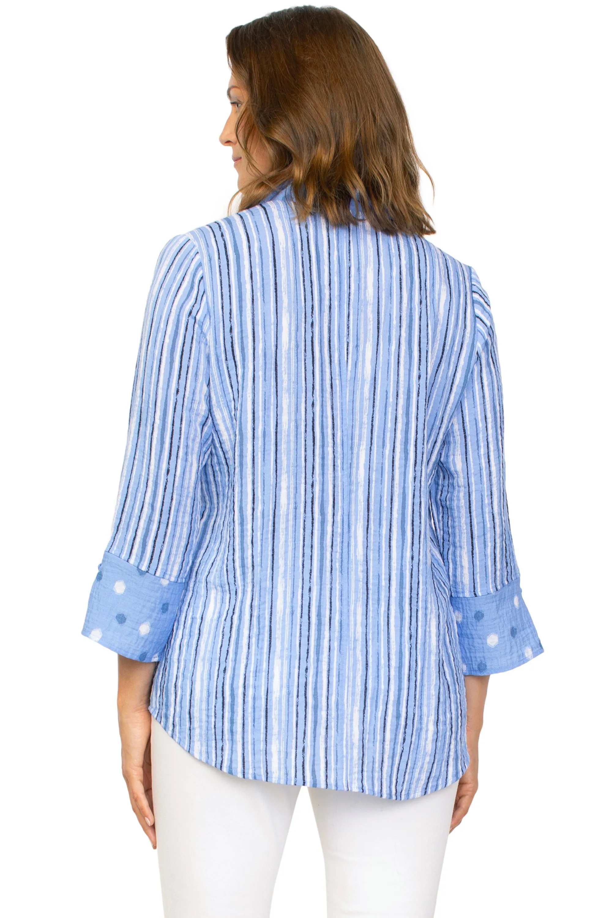 Express Dot Stripe Swing Shirt