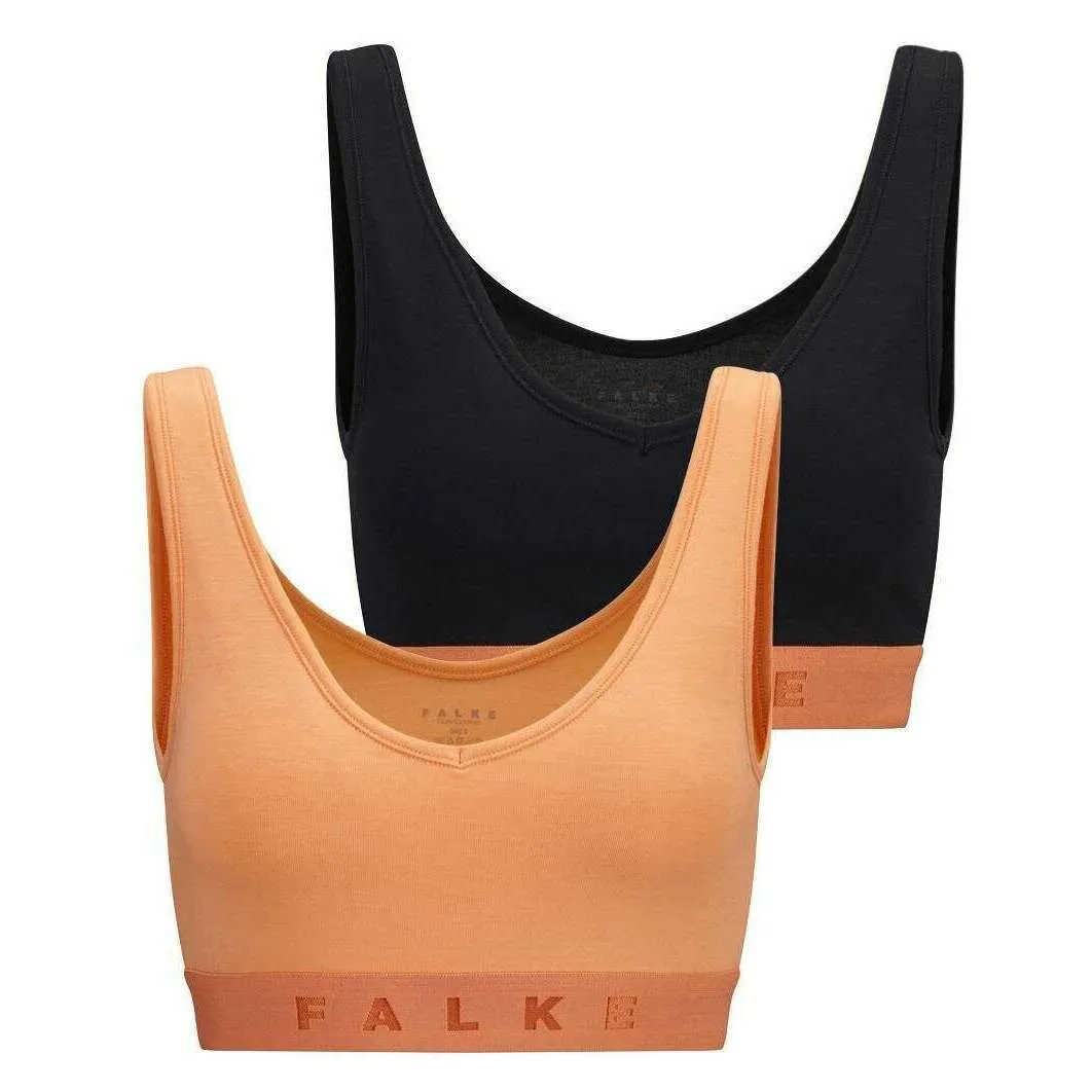 Falke Daily Comfort 2-Pack Bra - Black/Orange