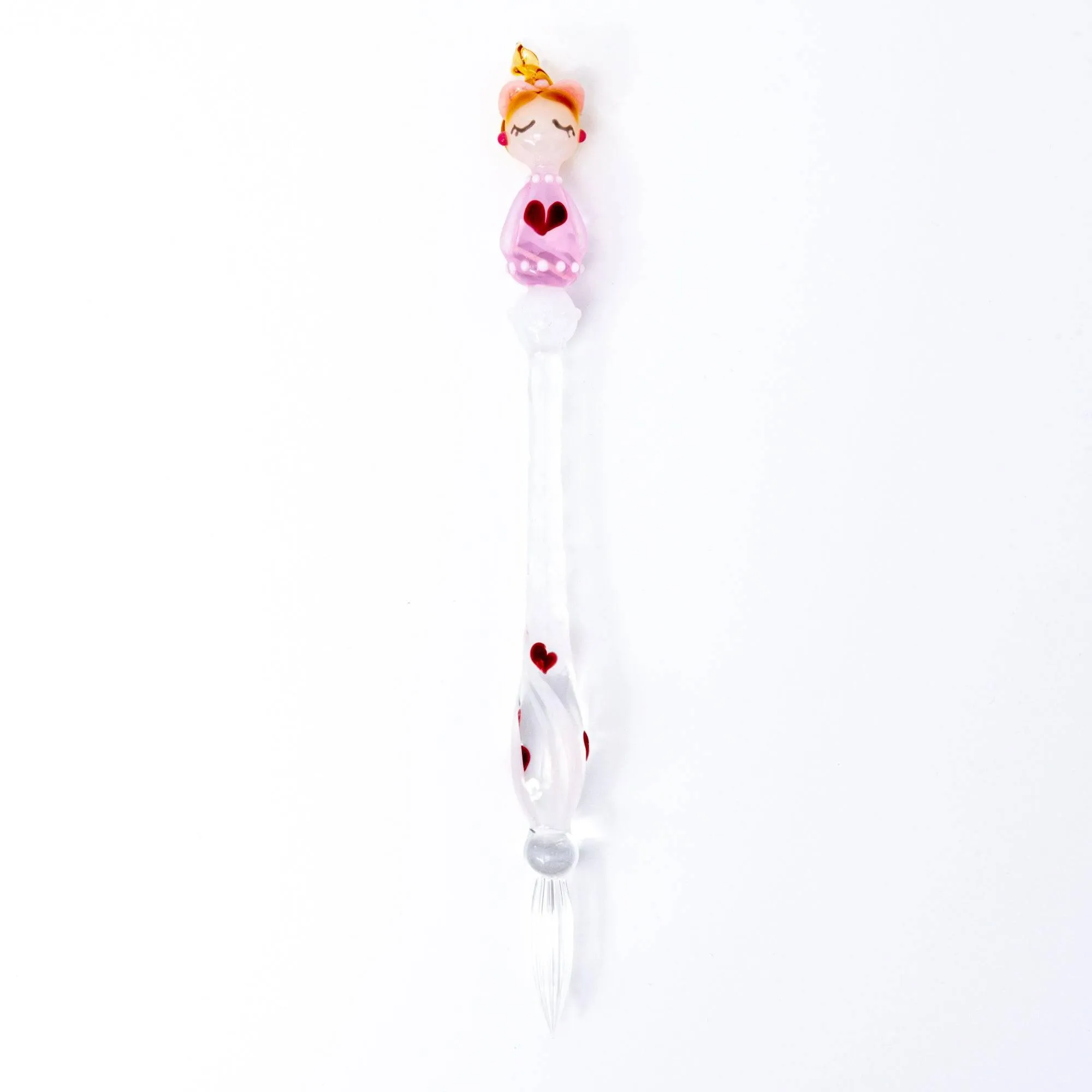 Fashionable Lady Lovery-Chan Glass Dip Pen | Heart Pattern