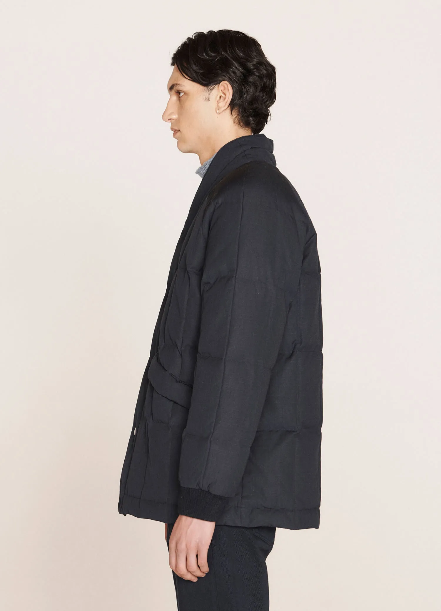 Feather Downs Cordura Ripstop Coat - Navy