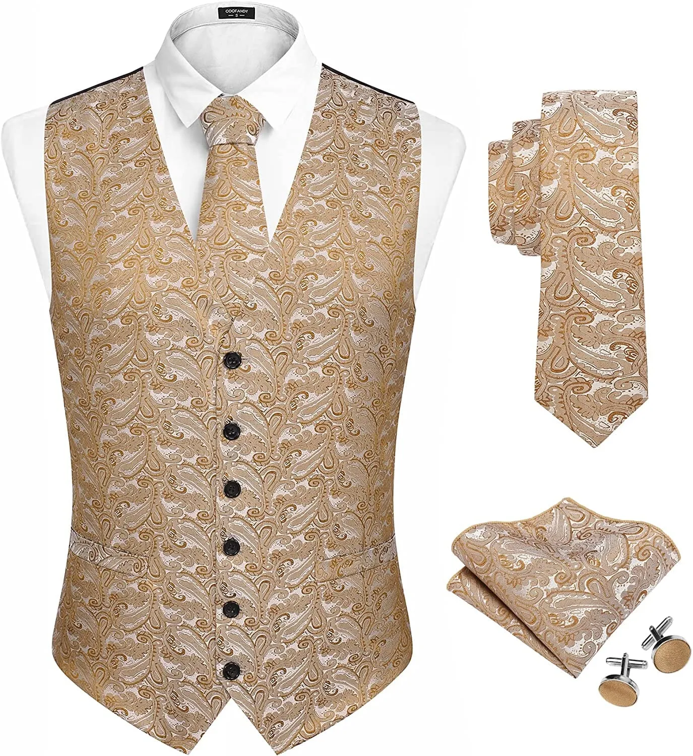 Floral Vest 4Pcs Suit (US Only)