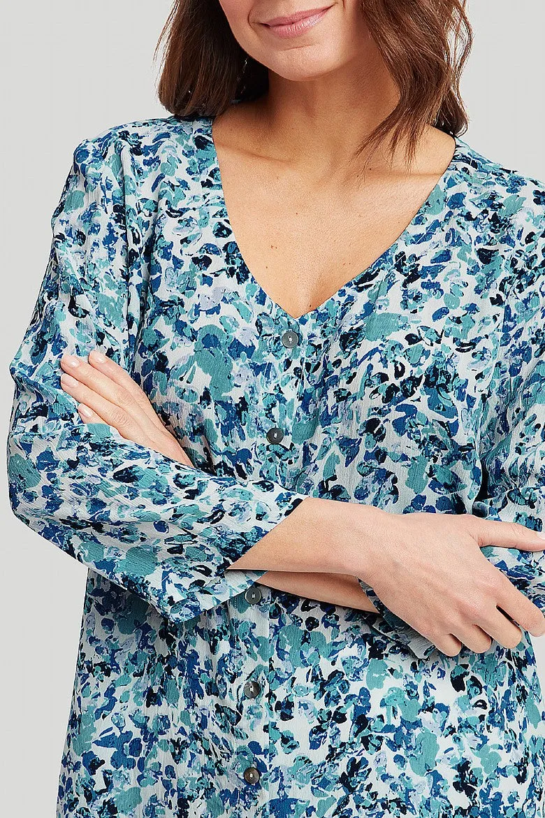 Flower Valley Grace Tunic - Blue Mix