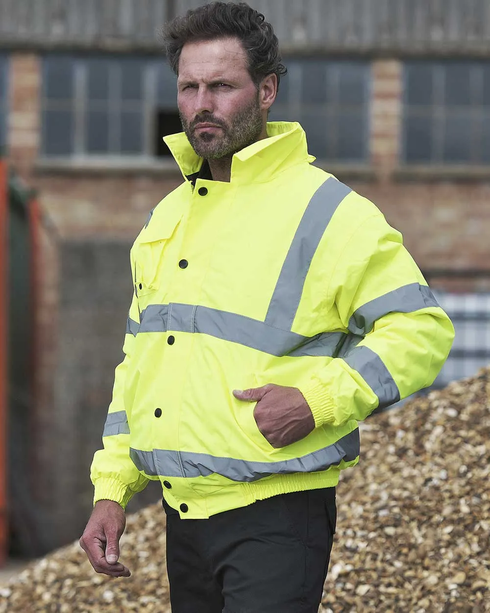 Fort Hi-Vis Waterproof Bomber Jacket