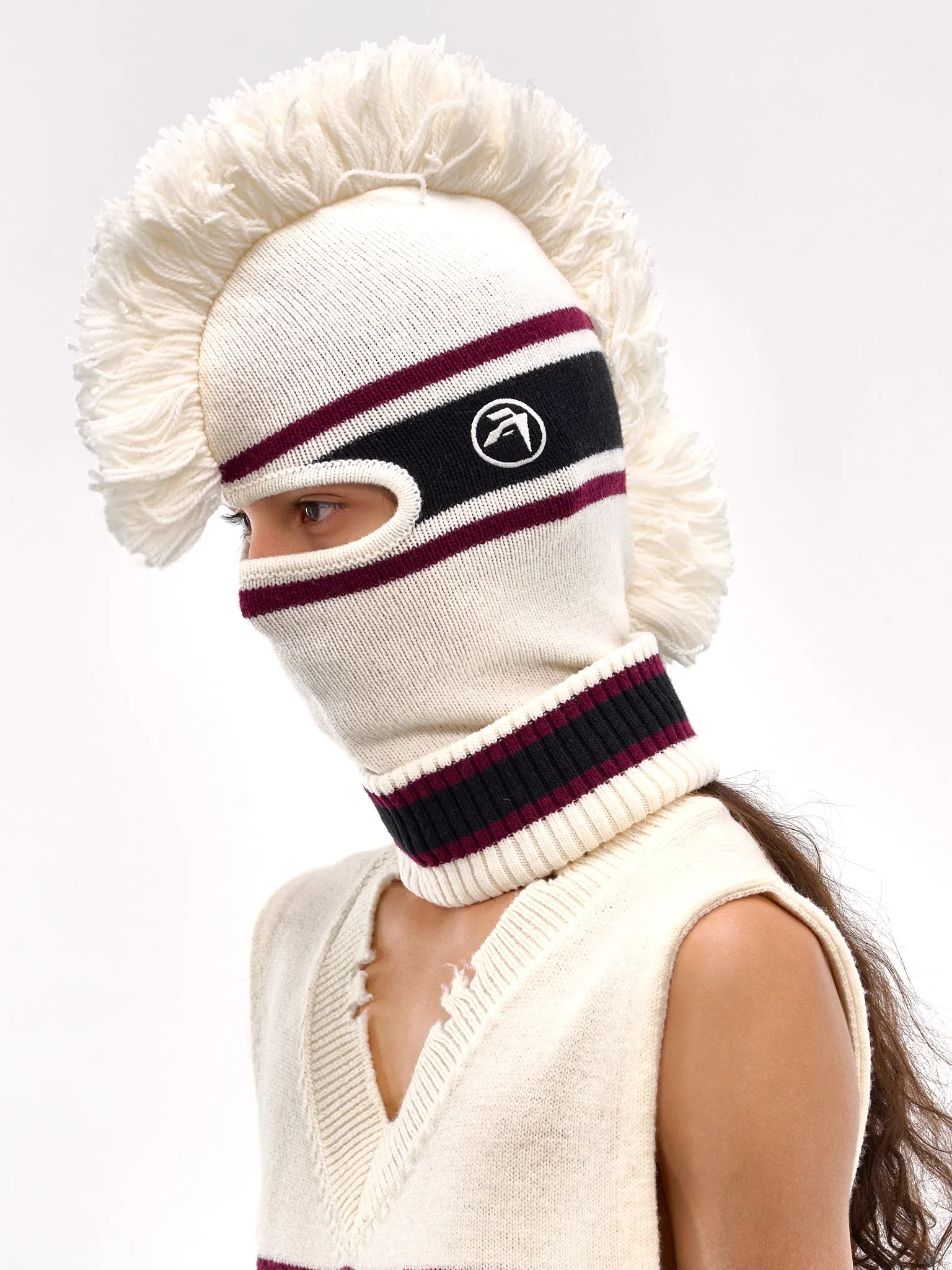 Fringe Knit Balaclava (BMLC001-KNI001-TOFU)