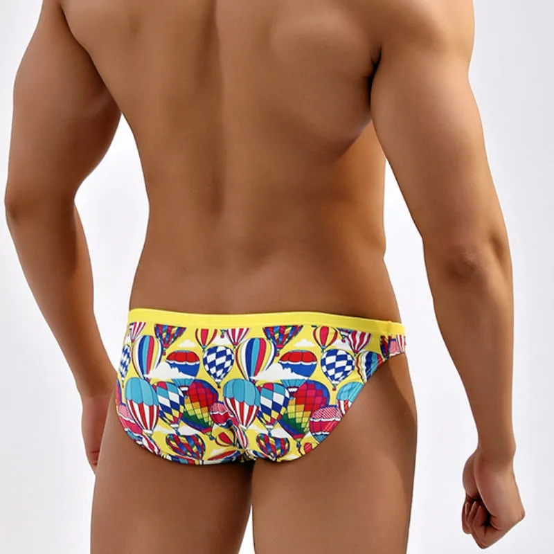 Geometric Printed Super Low Cut Briefs