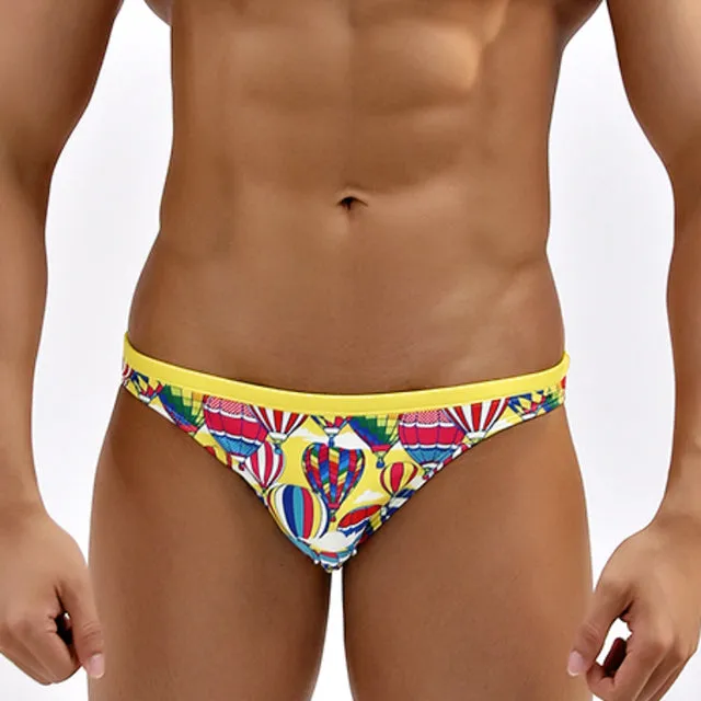 Geometric Printed Super Low Cut Briefs