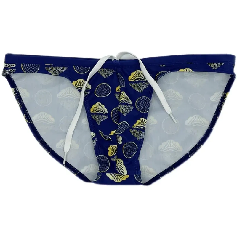 Geometric Printed Super Low Cut Briefs