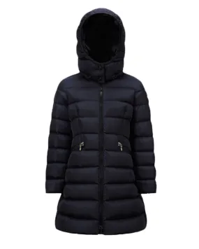 Girls Navy Charpal Long Down Jacket