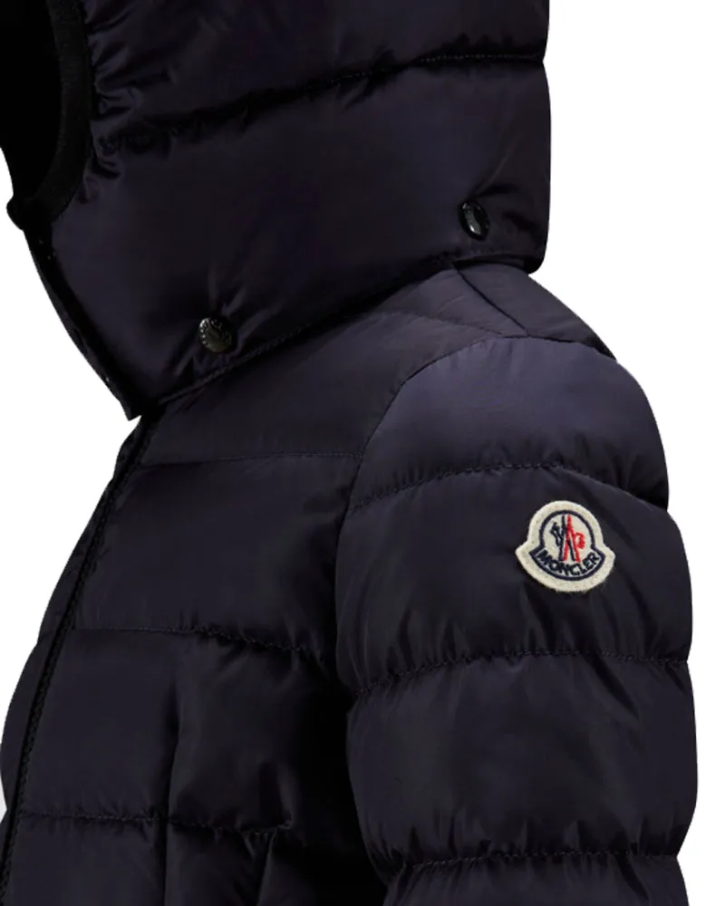 Girls Navy Charpal Long Down Jacket