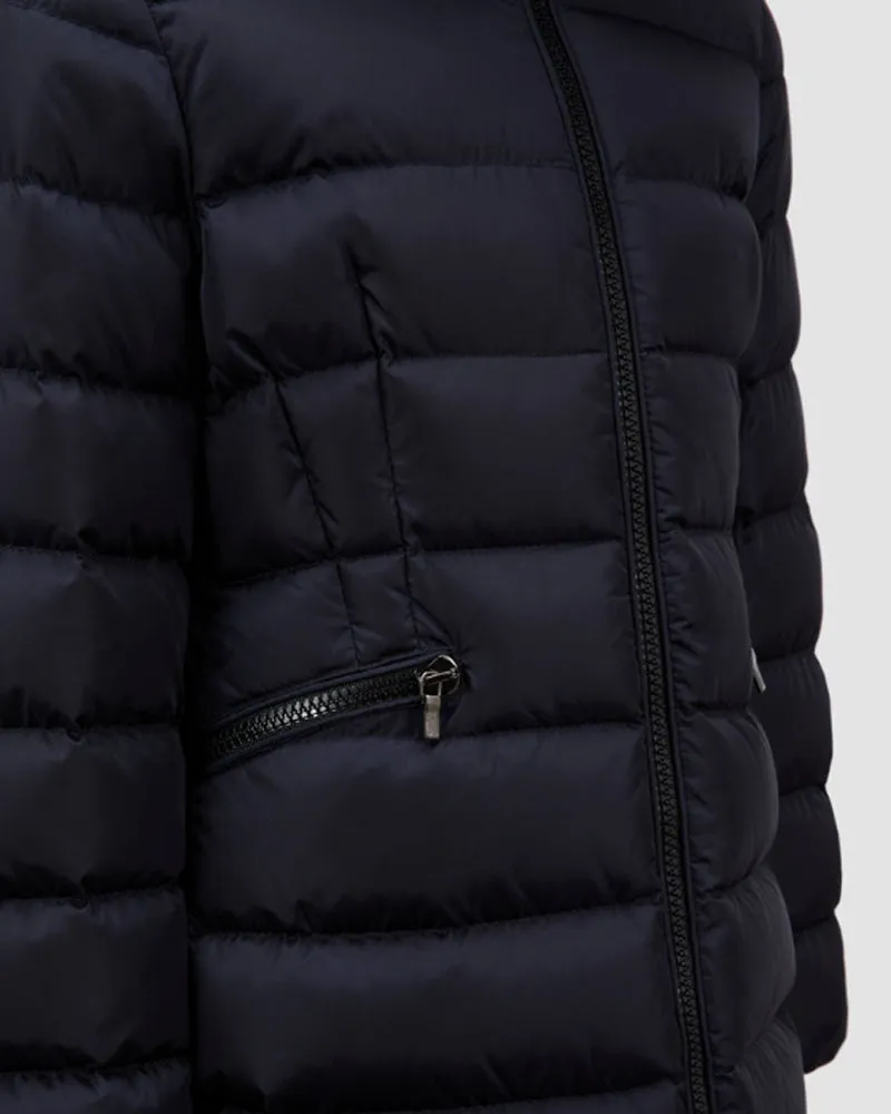 Girls Navy Charpal Long Down Jacket