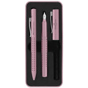 Grip 2010 Harmony Fountain & Ballpoint Pen Gift Set, Rose Shadows - #201528