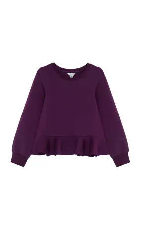 Habitual Peplum Sweatshirt Plum CGB05785S 5009