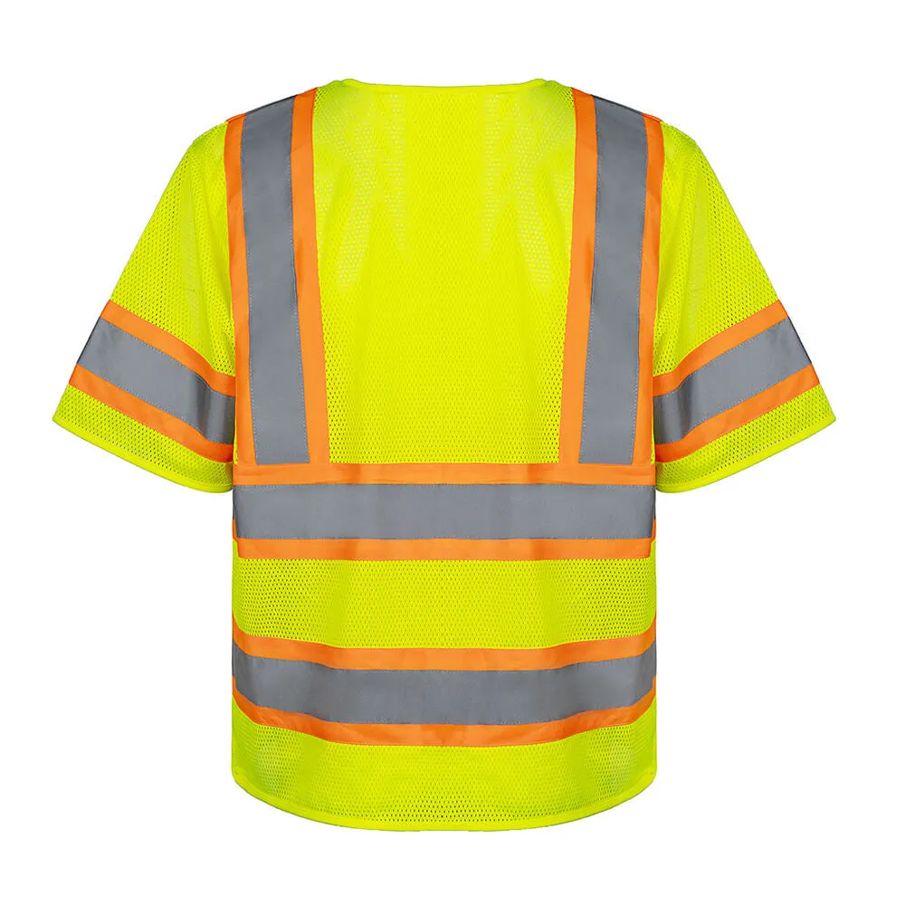 High Visibility Safety Vest Short Sleeve Mesh - ANSI Class 3 - 102 Series