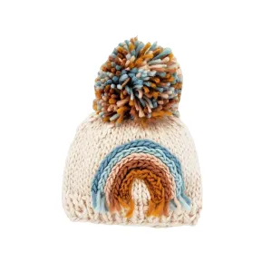 Huggalugs Teal Rainbow Knit Beanie