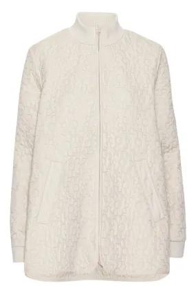 Ilse Jacobsen Floral Quilted Jacket - Bleached Sand