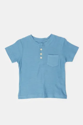 Infant Boys Blue Jacquard Tee