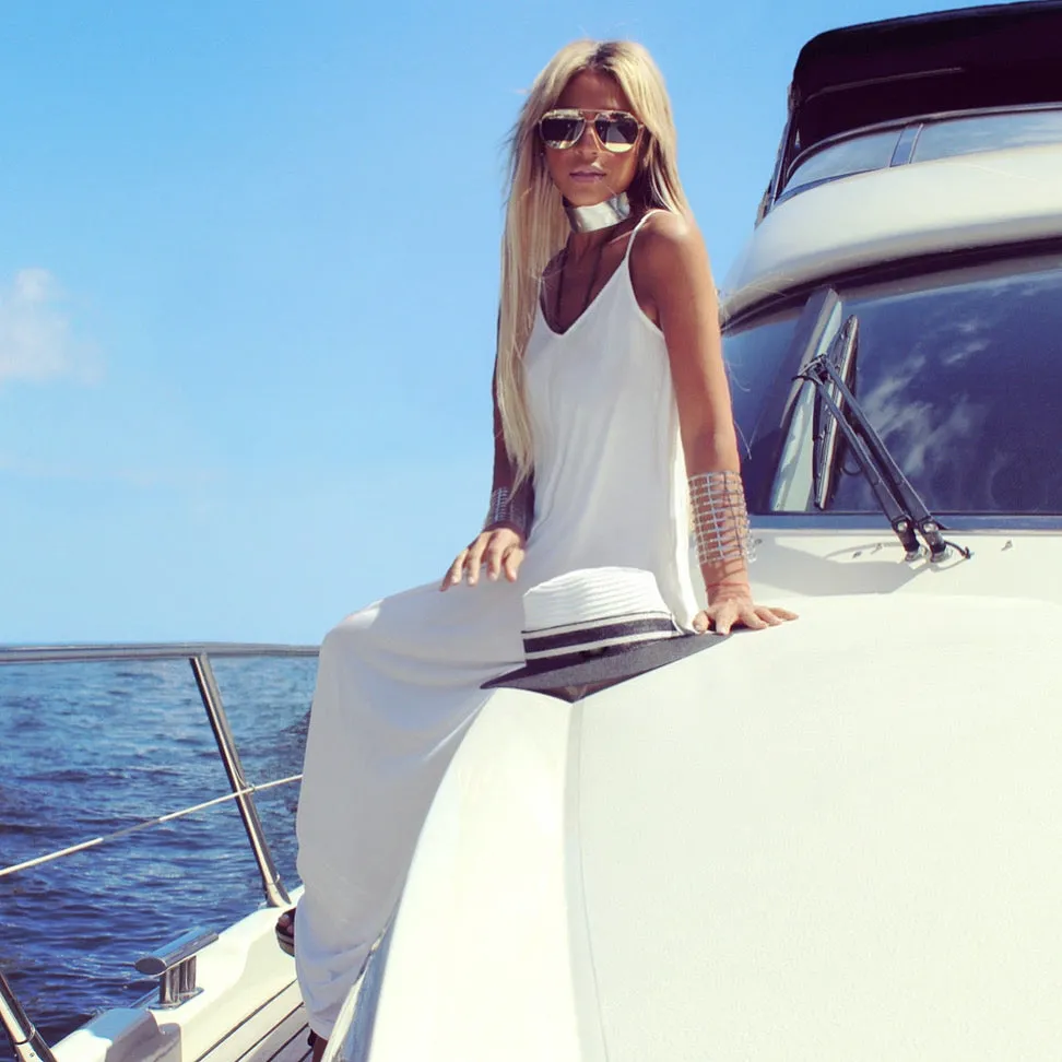 Ivory Maxi Dress - The Santorini