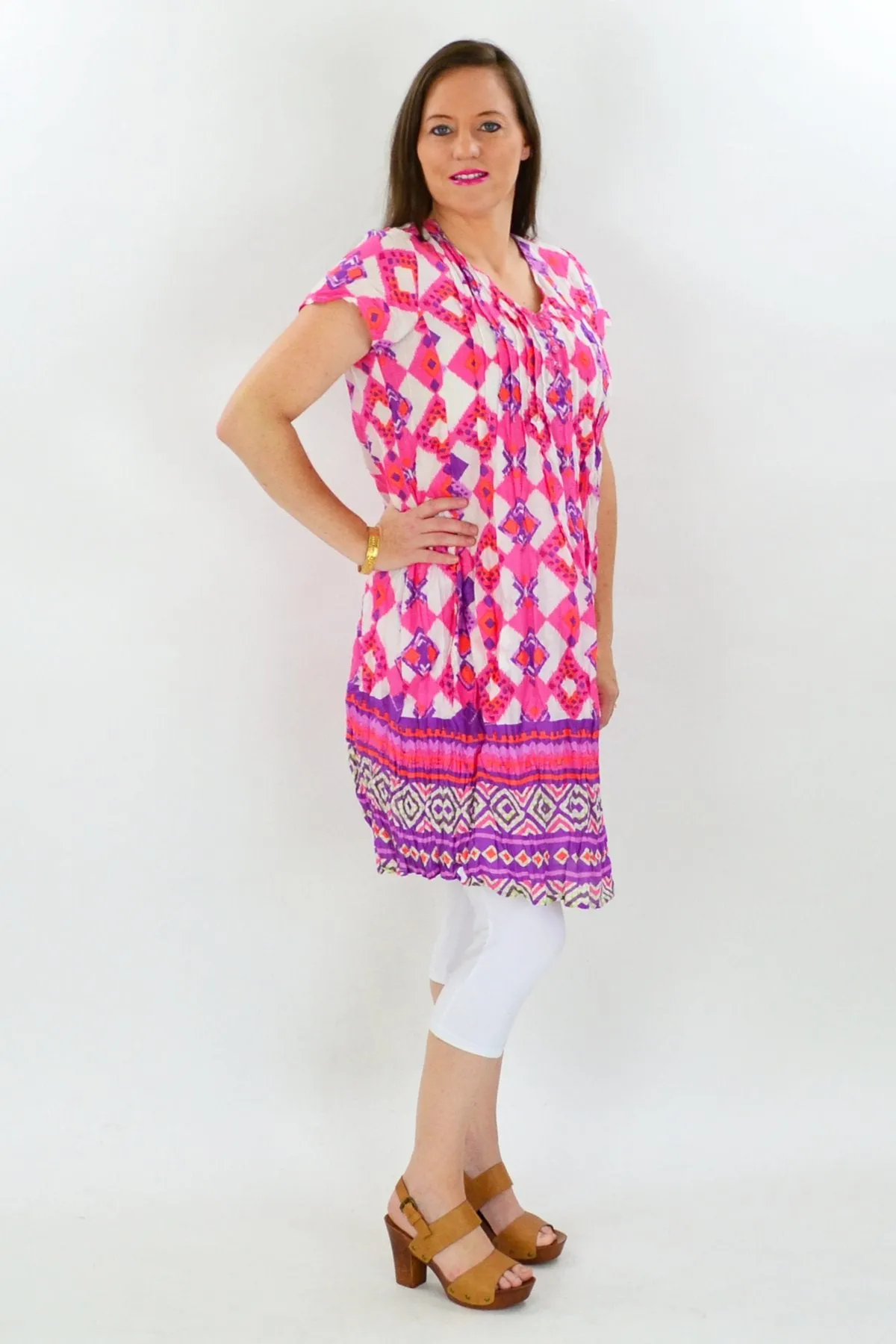 Jaipur Pink Pattern Tunic Dress