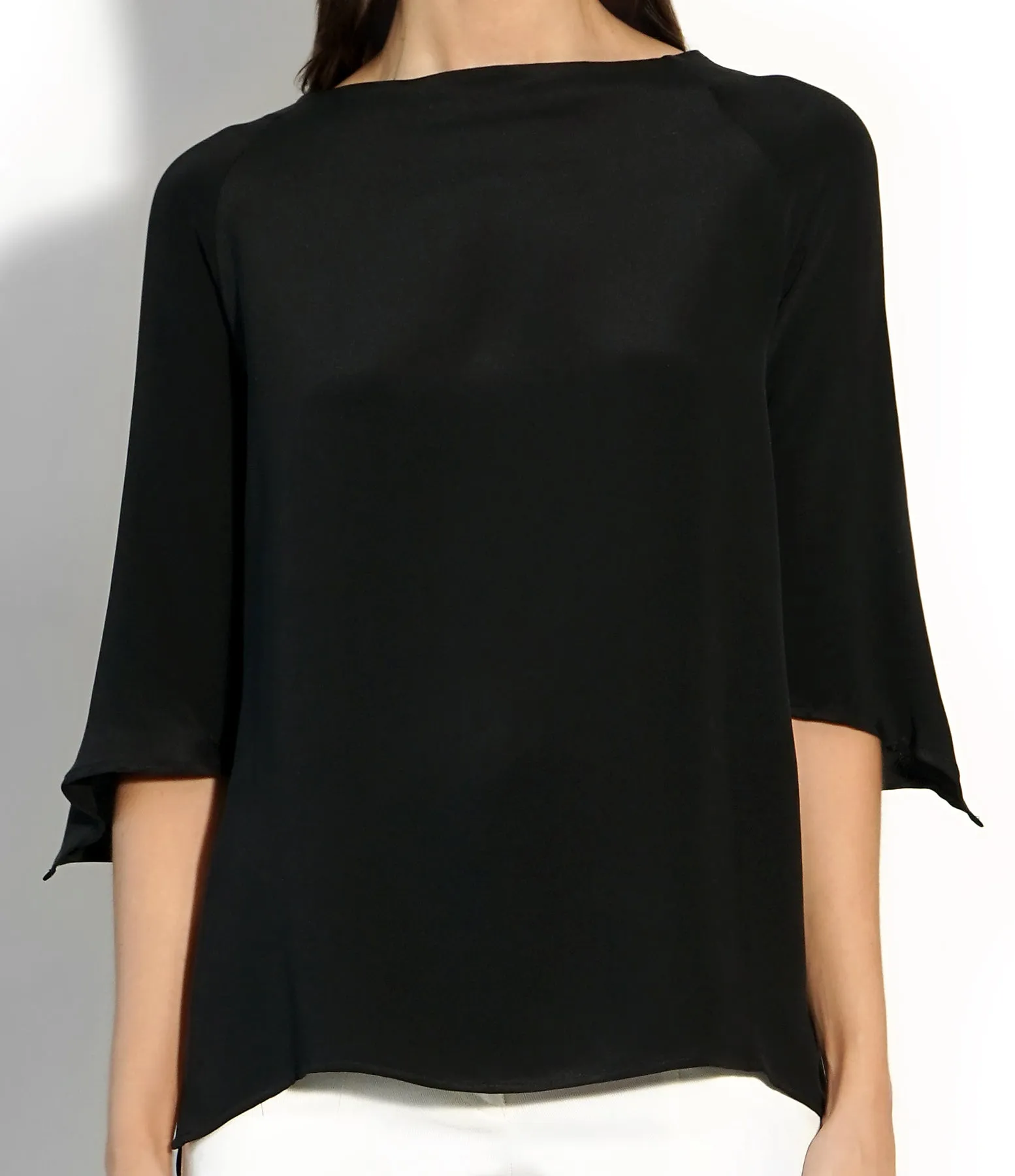 JANIS TOP SILK BLACK