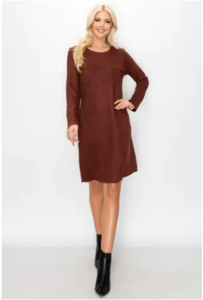 JOH Aurora Suede Round Neck with Pockets