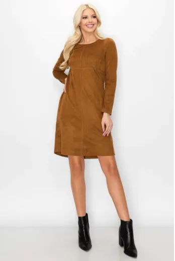 JOH Aurora Suede Round Neck with Pockets