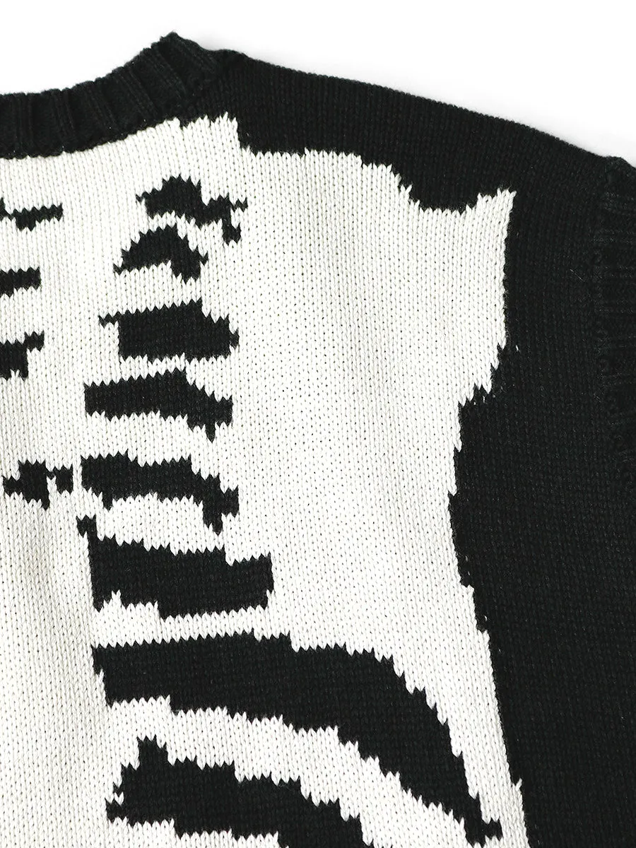 Kapital 5G Cotton Knit BONE Vest - Black