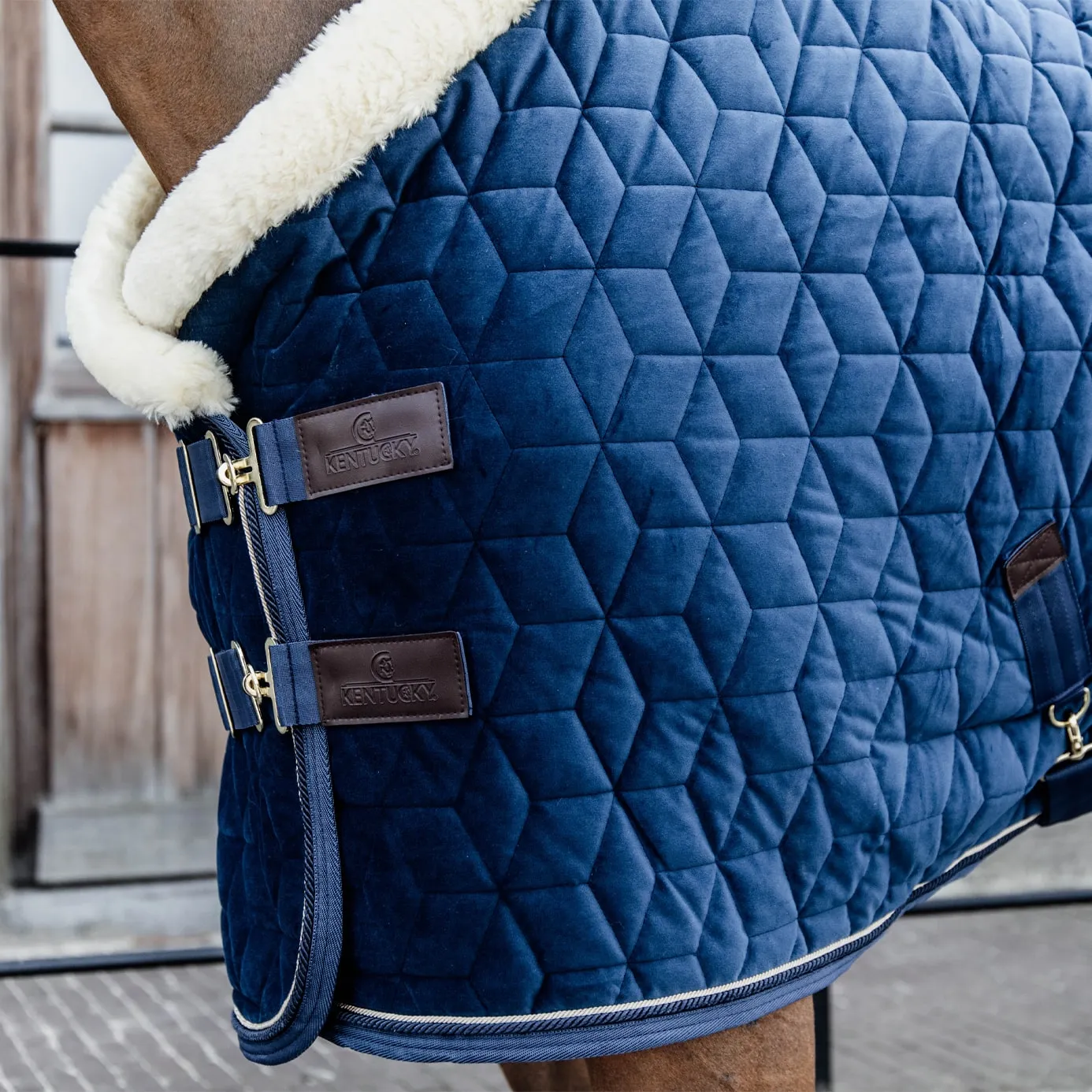 Kentucky Horsewear Velvet Show Rug - Navy