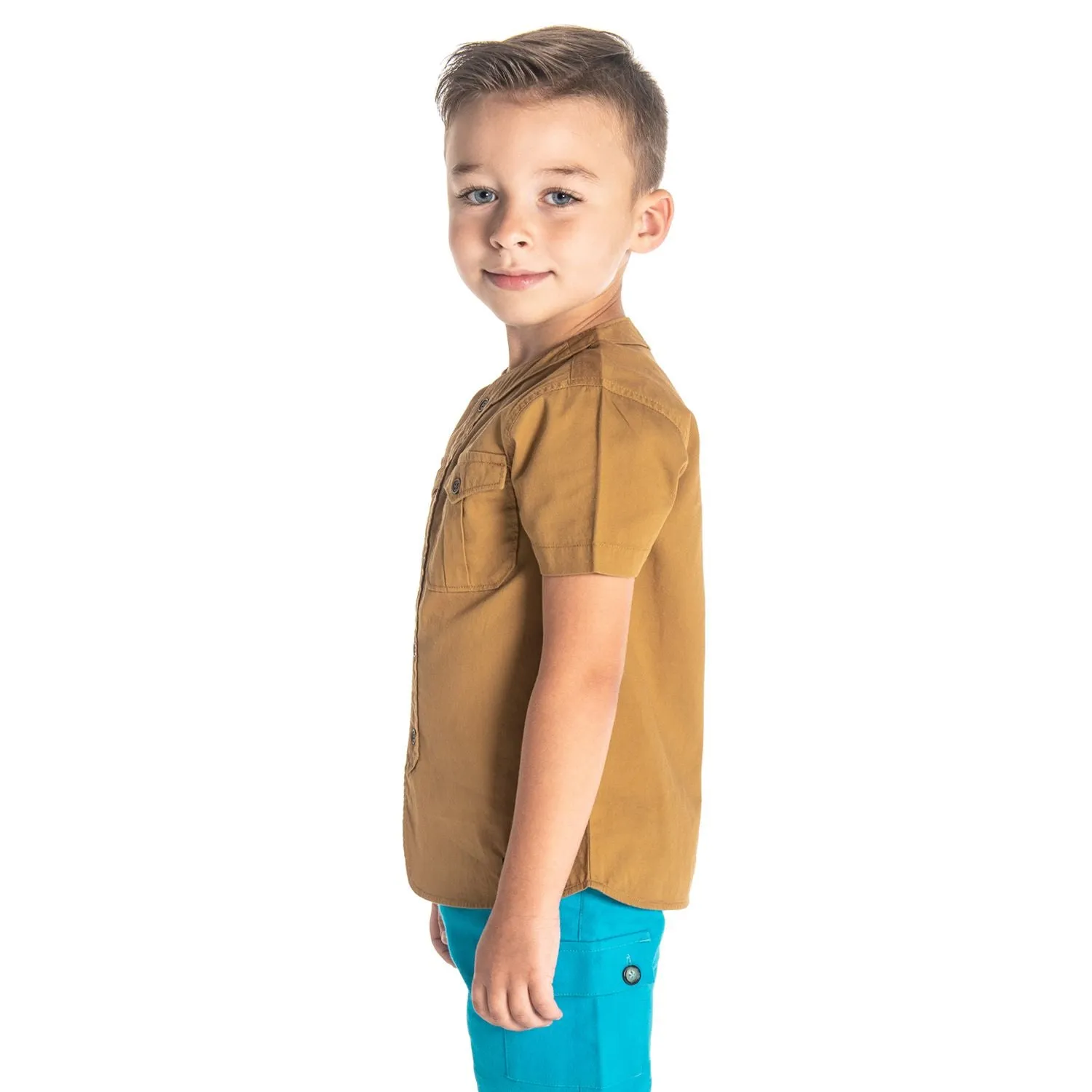 Khaki Henley Shirt